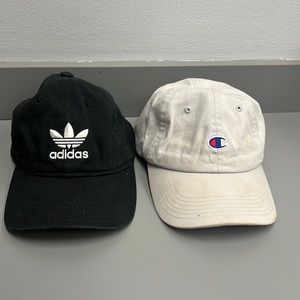 Adidas and champion hat bundle